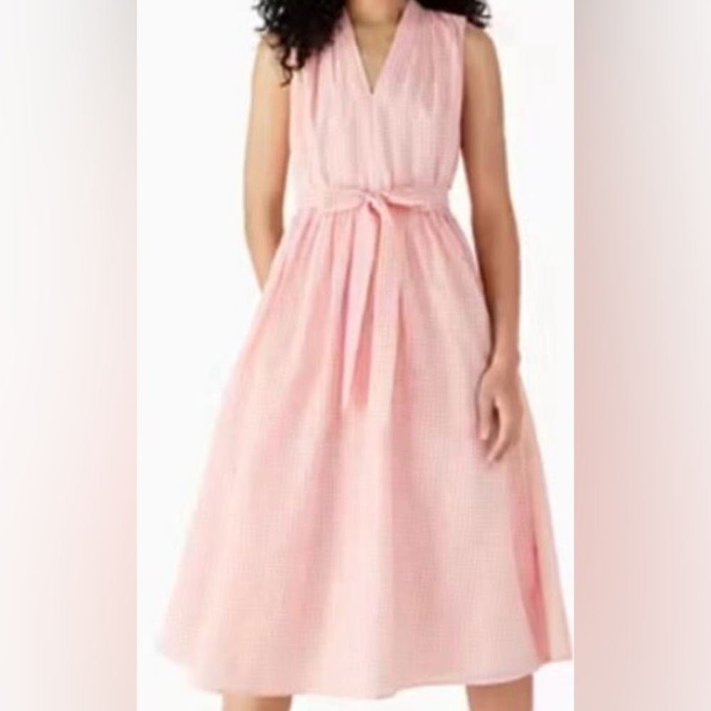 Kate Spade new gorgeous Pink Gingham Dress with Belt
